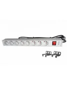 Listwy zasilające - Listwa zasilająca DIGITUS 19'', 1U, 8 gniazd, 16A, 1,8m - miniaturka - grafika 1