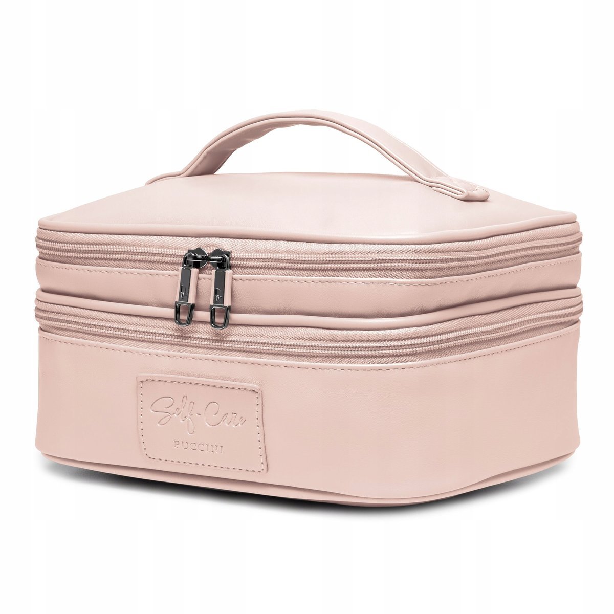 PUCCINI Kosmetyczka Damska Podróżna Kuferek Organizer Różowa QML015-3C