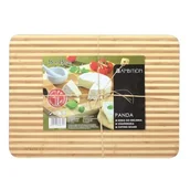 Deski do krojenia - Deska bambusowa do krojenia Panda 35 x 25 x 2 cm paski AMBITION - miniaturka - grafika 1
