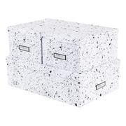 Pudła i pojemniki do przechowywania - Zestaw 3 czarno-białych pudełek Bigso Box of Sweden Inge - miniaturka - grafika 1