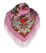 Apaszki i szaliki damskie - Piękna duża ludowa chusta FOLK frędzle - miniaturka - grafika 1