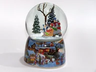 Ozdoby bożonarodzeniowe - Mmm, Kula Śnieżna-Pozytywka, Ruchome Wnętrze - Rodzina Na Spacerze - miniaturka - grafika 1