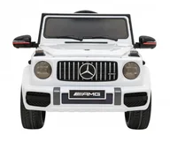 Pojazdy elektryczne dla dzieci - Mercedes AMG G63 dla dzieci Biały + Pilot + MP3 LED + Wolny Start + EVA + Pasy - miniaturka - grafika 1