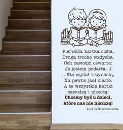 Naklejka na ścianę: Pierwsza kartka cicha... - Pomoce naukowe - miniaturka - grafika 1