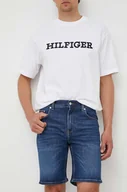 Spodenki męskie - Tommy Hilfiger szorty jeansowe Brooklyn męskie kolor niebieski - miniaturka - grafika 1