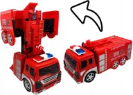 Zabawki zdalnie sterowane - Auto robot na baterie przemienia się straż pożarna - miniaturka - grafika 1