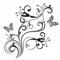 Naklejki na ścianę - Naklejka na ścianę ścienna - Motylkowa fantazja 5, 98x98 cm - miniaturka - grafika 1