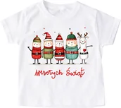 Koszulki dla dziewczynek - Świąteczna dziecięca koszulka santa104 - miniaturka - grafika 1
