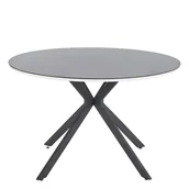 Stoły - Stół Okrągły 120 x 120 x 76 Avelar Halmar Czarny, Biały - miniaturka - grafika 1