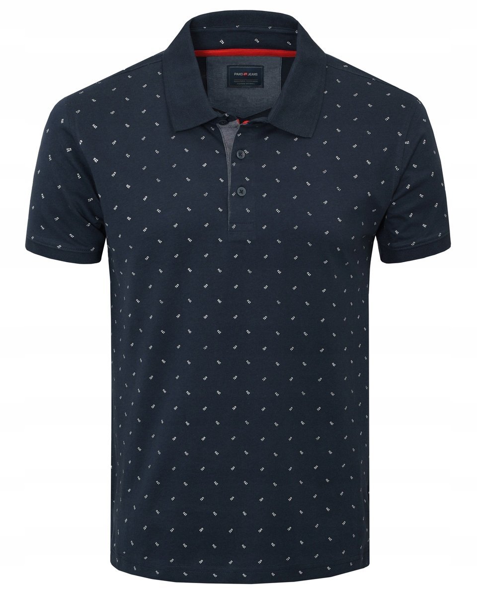 POLO Koszulka Męska GRANATOWA Gruba Bawełna Elegancka K2 Pako Jeans