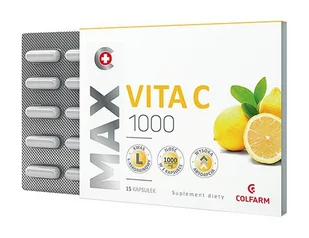 Colfarm MAX VITA C 1000 x 15 kaps - Przeziębienie i grypa - miniaturka - grafika 1