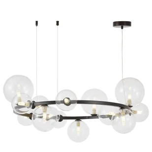 NOWOCZESNA LAMPA WISZĄCA CZARNA MERIDO W15 - Lampy sufitowe - miniaturka - grafika 1