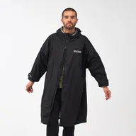 Płaszcze damskie - Regatta Unisex Płaszcz Plażowy Wodoodporny Changing Robe Czarny, Rozmiar: S/M - miniaturka - grafika 1