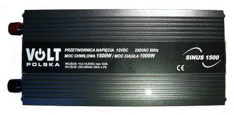 Volt PRZETWORNICA VOLT POLSKA SINUS PLUS 1500 12V / 230V 1000/1500W