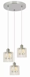 Elmo - lampa wisząca 3 płomienna chrom. 3xE14 40W. - Lampy sufitowe - miniaturka - grafika 1