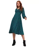 Sukienki - Joe Browns Damska sukienka midi z geometrycznym nadrukiem, zielona, 16, ZIELONY, 42 - miniaturka - grafika 1