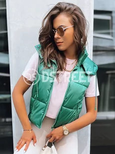 Sportowa kamizelka damska pikowana OSHE zielona Dstreet TY3702-XL - Kamizelki damskie - miniaturka - grafika 1