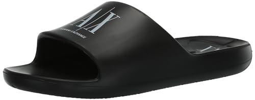 A | X ARMANI EXCHANGE Icon Slide sandały męskie, Black Op White, 44.5 eu