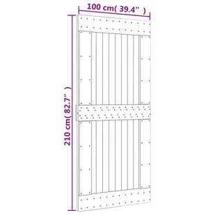 Drzwi, 100x210 cm, lite drewno sosnowe 8720845854737 - Drzwi wewnętrzne - miniaturka - grafika 10