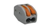 Kostki, złączki, wtyczki - Wago SzybkoZłączka 2x 0,08-4,0mm2 uniwersalna (na drut / na linkę) 400V/32A ORYGINALNA woreczek 10szt. 222-412 - miniaturka - grafika 1