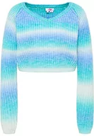 Swetry damskie - LIBBI Damski sweter z dzianiny 12425239-LI01, turkusowy, wielokolorowy, XL/XXL, turkusowy wielokolorowy, XL-XXL - miniaturka - grafika 1