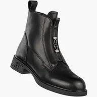 Botki damskie - Botki Damskie Skórzane Buty Na Zimę Ocieplane Klasyczne Czarne Cambell 24-60309BK Czarny 37 - miniaturka - grafika 1