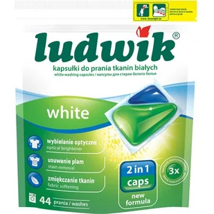 Kapsułki do prania LUDWIK 2in1 White - 44 szt. - Środki do prania - miniaturka - grafika 1