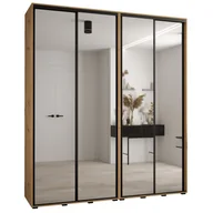 Szafy - Szafa przesuwna z lustrem wysoka Davos 2 210 głębokość 45 cm wysokość 235,2 cm - miniaturka - grafika 1