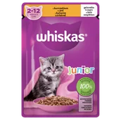 Mokra karma dla kotów - Whiskas Junior mokra karma dla kota kurczak w galaretce 85 g (dla kociąt) - miniaturka - grafika 1
