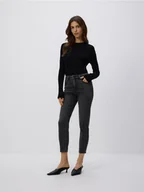 Spodnie damskie - Reserved - Jeans slim fit mid rise - turkusowy - miniaturka - grafika 1
