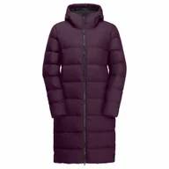 Płaszcze damskie - Damski płaszcz puchowy Jack Wolfskin FROZEN PALACE COAT W berry jam - M - miniaturka - grafika 1