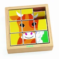 Układanki dla dzieci - Układanka w drewnianej ramce ANIMOROLL DJ01955 - miniaturka - grafika 1