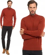 Swetry męskie - Elegancki SWETER MĘSKI Półgolf Klasyczny Stylowy Cienki Sweterek MORAJ XXL - miniaturka - grafika 1