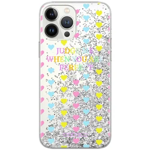 Etui płynny brokat do Apple IPHONE 7 PLUS/ 8 PLUS Babaco: Judge me 001 oryginalne i oficjalnie licencjonowane, Srebrny - Etui i futerały do telefonów - miniaturka - grafika 1