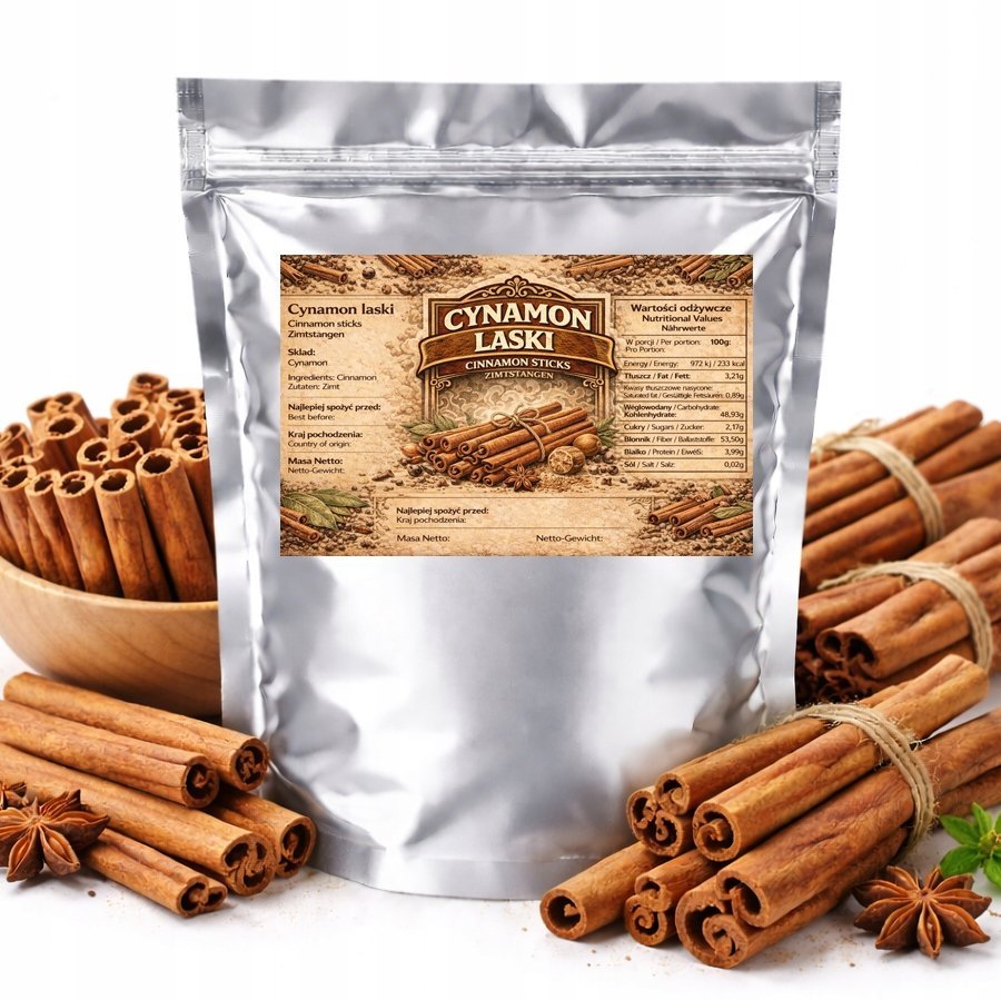 Cynamon w Laskach - do piernika, ciastek i przypraw korzennych 1KG