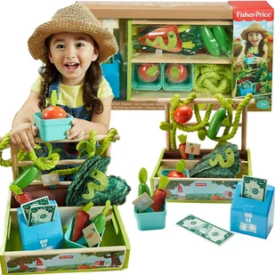 Fisher Price Price Price Supermarket stragan farma z warzywami GGT62 - Zabawy w naśladowanie dorosłych - miniaturka - grafika 9