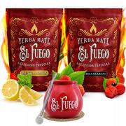 Yerba Mate - Zestaw Yerba El Fuego NAJMOCNIEJSZA Guarana 1kg - miniaturka - grafika 1