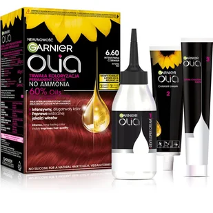 GARNIER OLIA TRWAŁA FARBA DO WŁOSÓW BEZ AMONIAKU 6.60 INTENSYWNA CZERWIEŃ - Farby do włosów i szampony koloryzujące - miniaturka - grafika 1