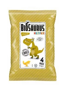 Cibi Chrupki kukurydziane o smaku serowym bezglutenowe BIO 4x15g - BioSaurus 8588004638624 - Przekąski dla dzieci - miniaturka - grafika 1