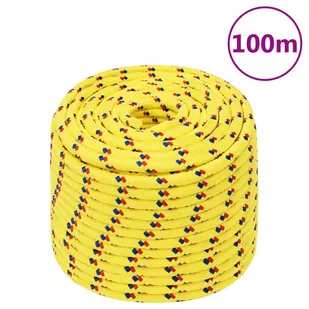 Linka żeglarska, żółta, 14 mm, 100 m, polipropylen - Żeglarstwo - miniaturka - grafika 1
