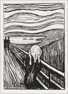 The Scream (1895), Edvard Munch -  plakat Wymiar do wyboru: 61x91,5 cm - Plakaty - miniaturka - grafika 1