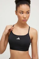 Bielizna sportowa damska - adidas Performance biustonosz sportowy Aeroreact kolor czarny - miniaturka - grafika 1
