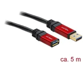 Kable USB - KABEL USB-A M/M 3.0 5M CZARNY PREMIUM DELOCK - miniaturka - grafika 1