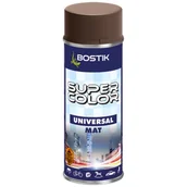Farby i lakiery w sprayu - BOSTIK Lakier uniwersalny SUPER COLOR 400 ml brąz czekoladowy mat - miniaturka - grafika 1