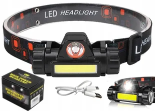 Mocna Latarka Czołowa Czołówka 9 Led Zoom LCZ023B - Latarki - miniaturka - grafika 2
