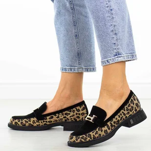 Czarne zamszowe mokasyny damskie Vinceza 66791 - Mokasyny damskie - miniaturka - grafika 1