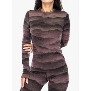 Bluza termoaktywna damska Odlo Merino Ridgelines BL Top Crew Neck LS - Bluzy damskie - miniaturka - grafika 1