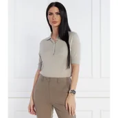 Bluzki damskie - Calvin Klein Bluzka | Slim Fit | z dodatkiem jedwabiu - miniaturka - grafika 1