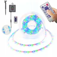 Taśmy LED - Taśma Led zestaw Rgb solarna IP67 silikon 24W multikolor 5m z pilotem V-tac - miniaturka - grafika 1
