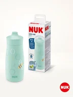 Sztućce dla dzieci - NUK Bidon "Mini-Me Sip Cup Bee" w kolorze turkusowym - 300 ml - miniaturka - grafika 1